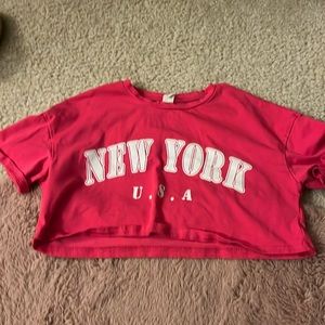 Crop top that says New York USA from Sheen